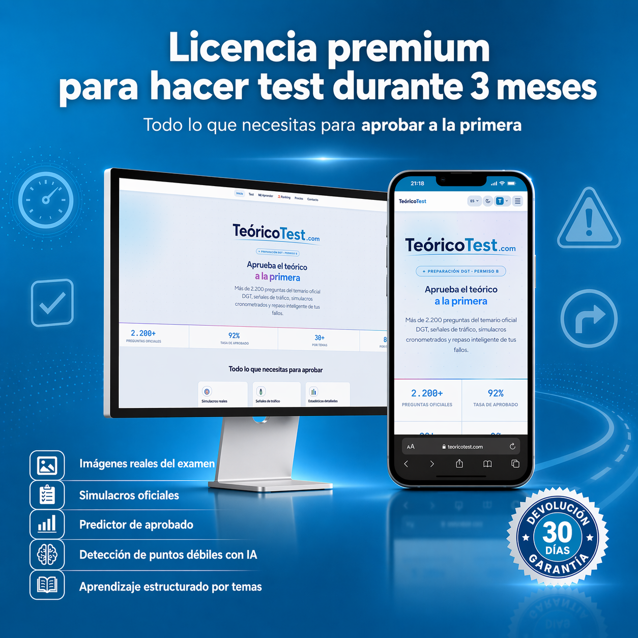 TeoricoTest - Simulacros DGT + IA Adaptativa